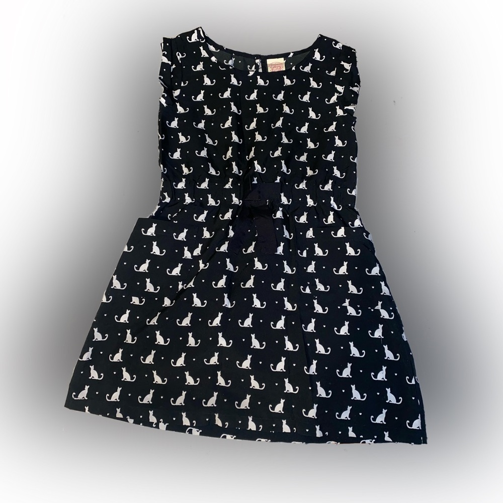 Kids Black Cats silhouette dress